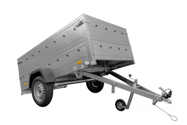 Pkw Anhänger Kipper 230x125 Garden Trailer 230 KIPP Unitrailer 750 kg mit Stützrad und zusätzlichen Bordwänden