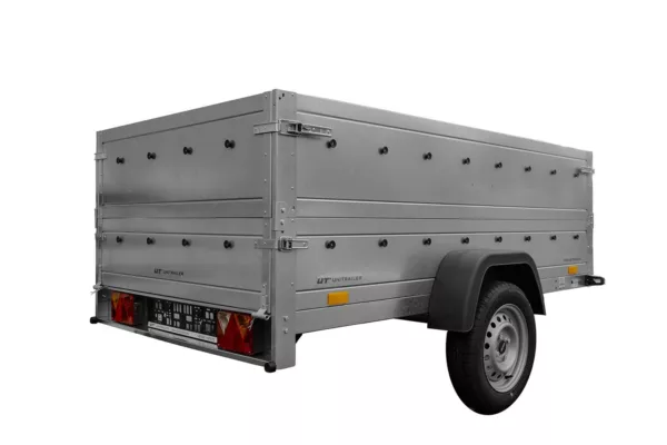 Pkw Anhänger Kipper 230x125 Garden Trailer 230 KIPP Unitrailer 750 kg mit Stützrad und zusätzlichen Bordwänden – Bild 7