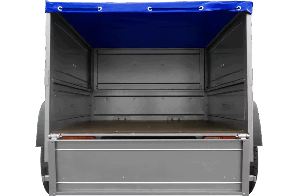 Pkw Anhänger Neu GARDEN TRAILER 150 KIPP mit zusätzlichen Bordwänden, Stützrad und blauer Flachplane – Bild 4
