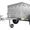 Pkw Anhänger Neu GARDEN TRAILER 150 KIPP mit zusätzlichen Bordwänden, Stützrad und grauer Flachplane – Bild 3