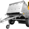 Pkw Anhänger Neu GARDEN TRAILER 150 KIPP mit zusätzlichen Bordwänden, Stützrad und grauer Flachplane – Bild 2