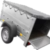 Pkw Anhänger Neu GARDEN TRAILER 150 KIPP mit zusätzlichen Bordwänden, Stützrad und grauer Flachplane – Bild 6