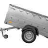 Pkw Anhänger kippbar 750 kg GARDEN TRAILER 201 KIPP mit zusätzlichen Bordwänden, Stützrad und grauer Flachplane – Bild 5