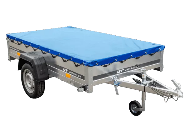 Pkw-Kippanhänger Garden Trailer 230 KIPP [230 cm x 125 cm] mit Flachplane, Stützrad und Planenträger – Bild 7