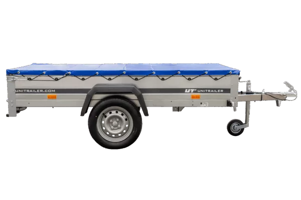 Pkw-Kippanhänger Garden Trailer 230 KIPP [230 cm x 125 cm] mit Flachplane, Stützrad und Planenträger – Bild 6