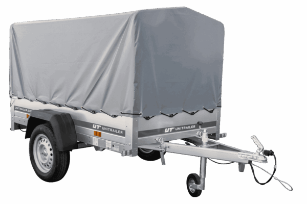 Tieflader Pkw Anhänger Garden Trailer 200 KIPP 200x106 cm 750 kg [mit Hochspriegel, Hochplane und Stützrad]