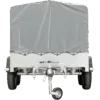 UNITRAILER GARDEN TRAILER ANHÄNGER 264/2 KIPP MIT STÜTZRAD, SPRIEGEL UND GRAUER PLANE – Bild 4