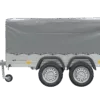 UNITRAILER GARDEN TRAILER ANHÄNGER 264/2 KIPP MIT STÜTZRAD, SPRIEGEL UND GRAUER PLANE – Bild 5