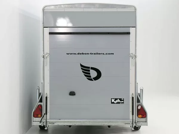 Debon Kofferanhänger Cargo H:190cm 1,3t|Alu, Polybug|Tür|grau – Bild 6