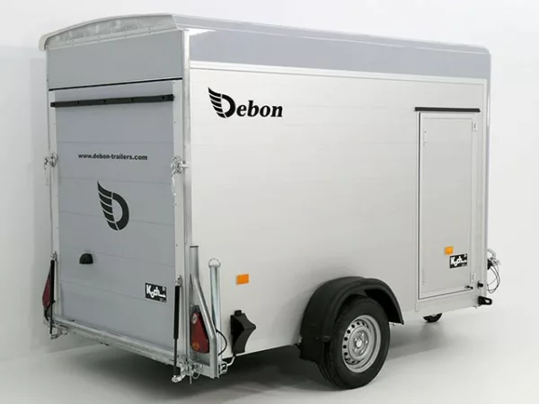 Debon Kofferanhänger Cargo H:190cm 1,3t|Alu, Polybug|Tür|grau – Bild 5