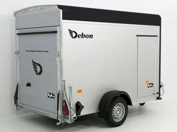 Debon Kofferanhänger Cargo  H:190cm 1,3t|Alu|Polybug|Tür|schwarz – Bild 8