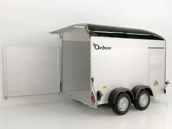Debon Kofferanhänger Cargo  H:200cm 2,0t|Alu|Polybug|Tür|schwarz – Bild 2