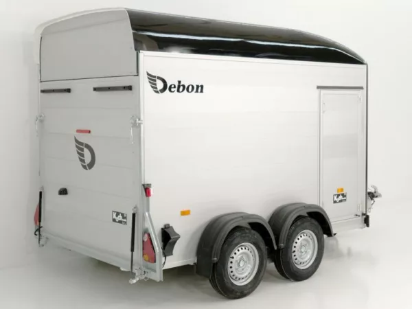 Debon Kofferanhänger Cargo  H:200cm 2,0t|Alu|Polybug|Tür|schwarz – Bild 3