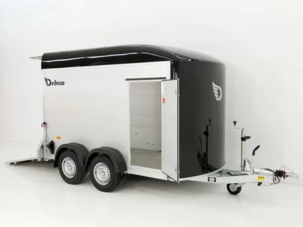 Debon Kofferanhänger Cargo  H:200cm 2,0t|Alu|Polybug|Tür|schwarz – Bild 6
