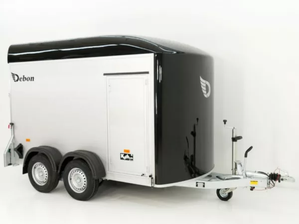 Debon Kofferanhänger Cargo  H:200cm 2,0t|Alu|Polybug|Tür|schwarz – Bild 5