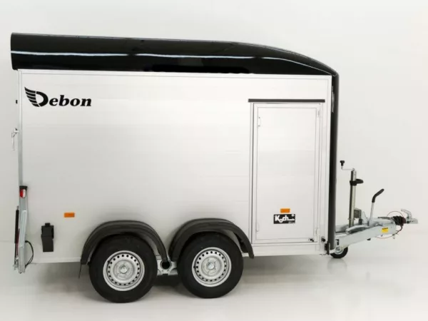 Debon Kofferanhänger Cargo  H:200cm 2,0t|Alu|Polybug|Tür|schwarz – Bild 4