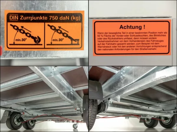 Vezeko Hochlader Anhänger J35.4|210x430cm 3,5t|Ladefläche kippbar – Bild 9