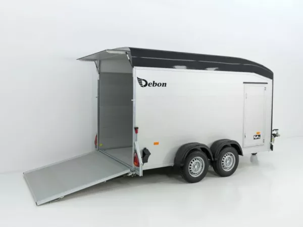 Debon Kofferanhänger Cargo  H201 2,6t|Alu|Polybug|Tür|schwarz – Bild 2