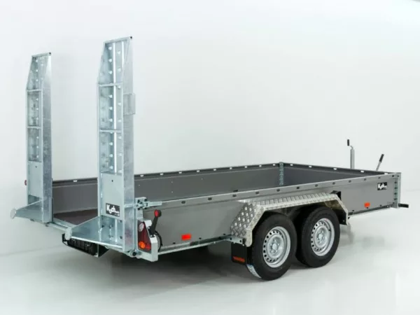 Vezeko Baumaschinenanhänger BA 190x390cm 3,5t|grau|Schwenk-Rampen|SB – Bild 3