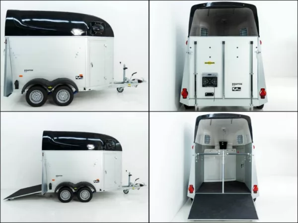 Humbaur Pferdeanhänger Equitos 2000| schwarz|Aluboden – Bild 7