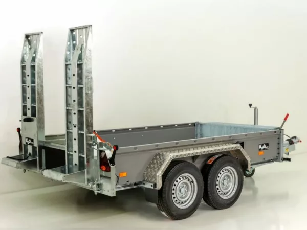 Vezeko Baumaschinenanhänger BA 175x360cm 3,5t|SB|Schwenk-Rampen|grau – Bild 2