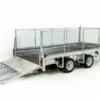 Ifor Williams Baumaschinenanhänger GX126 3,5t|Rampe|Gitteraufsatz – Bild 2