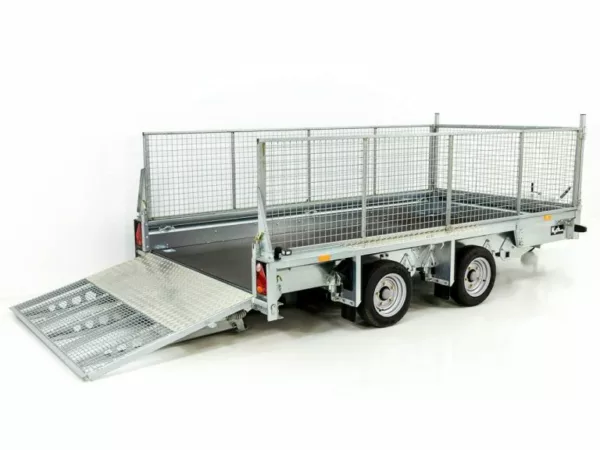 Ifor Williams Baumaschinenanhänger GX126 3,5t|Rampe|Gitteraufsatz – Bild 2