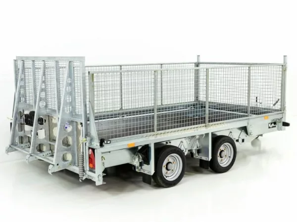 Ifor Williams Baumaschinenanhänger GX126 3,5t|Rampe|Gitteraufsatz – Bild 3