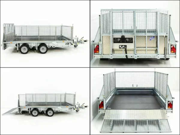 Ifor Williams Baumaschinenanhänger GX126 3,5t|Rampe|Gitteraufsatz – Bild 9
