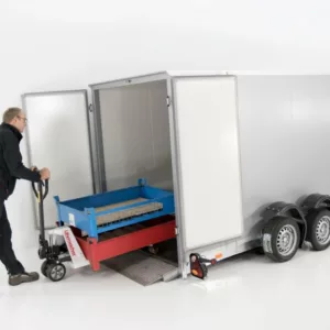 Vezeko Koffer-Absenkanhänger  Höhe:210cm 2,7t|weiß