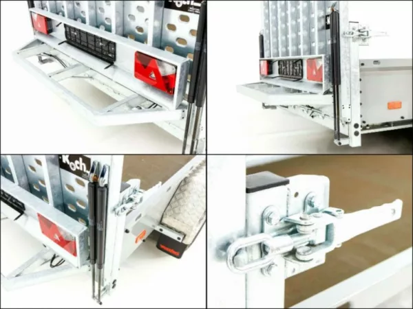 Vezeko Baumaschinenanhänger BA 155x360cm 3,5t|SB|Schwenk-Rampen|grau – Bild 6