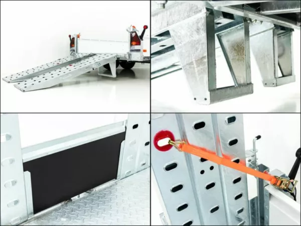 Vezeko Baumaschinenanhänger BA  3,5t|SB|Schwenk-Rampen|orange – Bild 3
