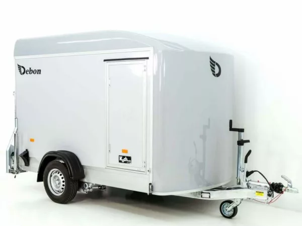 Debon Kofferanhänger C300 148x295cm H:190cm 1,3t| Polybug|Tür|grau – Bild 3