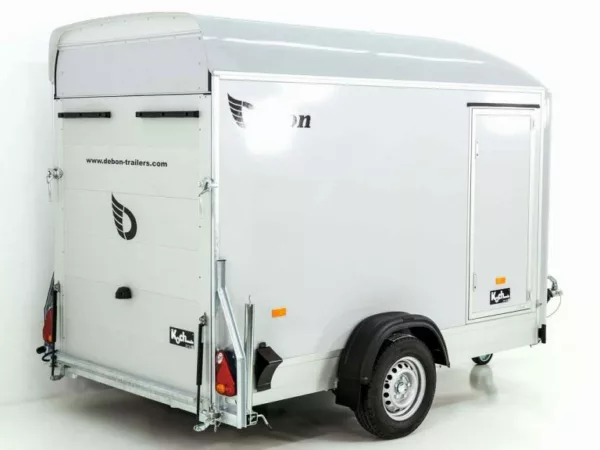 Debon Kofferanhänger C300 148x295cm H:190cm 1,3t| Polybug|Tür|grau – Bild 4