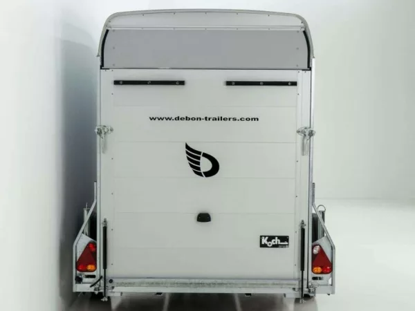 Debon Kofferanhänger C300 148x295cm H:190cm 1,3t| Polybug|Tür|grau – Bild 5