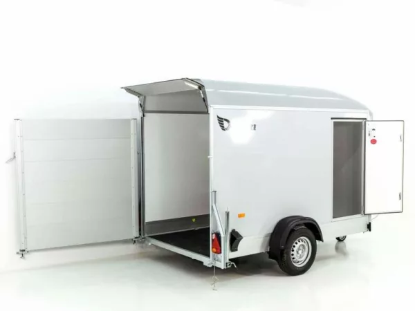 Debon Kofferanhänger C300 148x295cm H:190cm 1,3t| Polybug|Tür|grau – Bild 8
