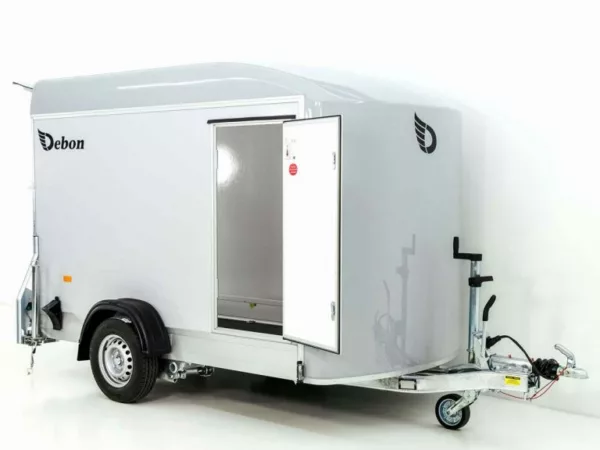 Debon Kofferanhänger C300 148x295cm H:190cm 1,3t| Polybug|Tür|grau – Bild 7