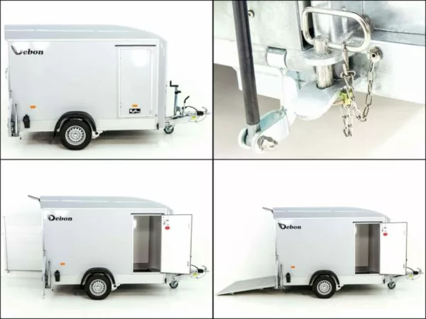 Debon Kofferanhänger C300 148x295cm H:190cm 1,3t| Polybug|Tür|grau – Bild 9
