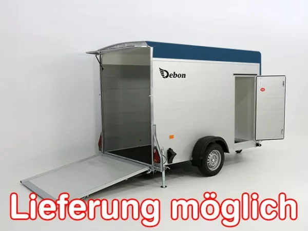 Debon Kofferanhänger Cargo  H:190cm 1,3t|Alu, Polybug|Tür|blau – Bild 5
