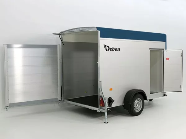 Debon Kofferanhänger Cargo  H:190cm 1,3t|Alu, Polybug|Tür|blau – Bild 7