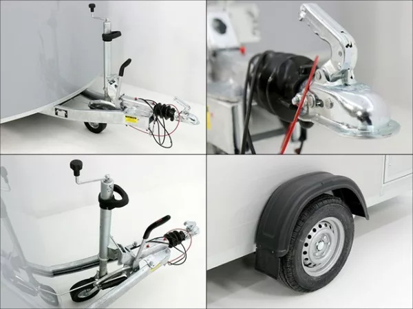 Debon Kofferanhänger Cargo  H:190cm 1,3t|Alu, Polybug|Tür|blau – Bild 11