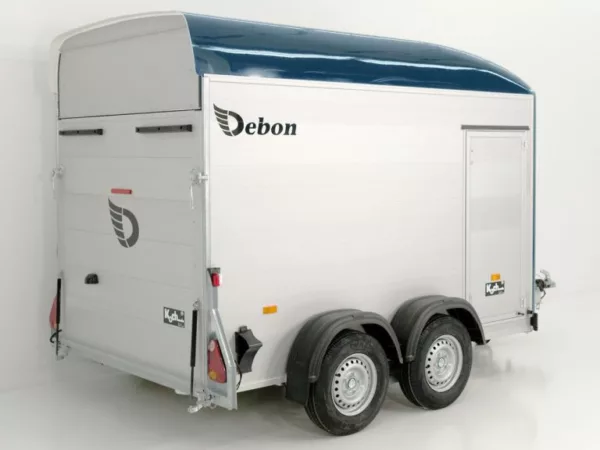 Debon Kofferanhänger Cargo  H:200cm 2,0t|Alu|Polybug|Tür|blau – Bild 5