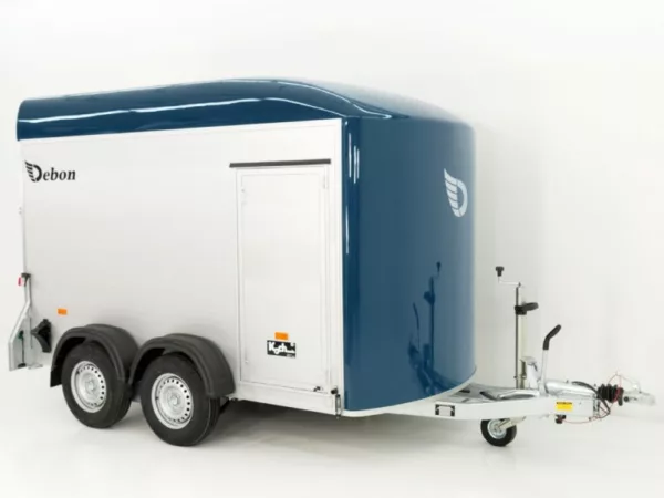 Debon Kofferanhänger Cargo  H:200cm 2,0t|Alu|Polybug|Tür|blau – Bild 4