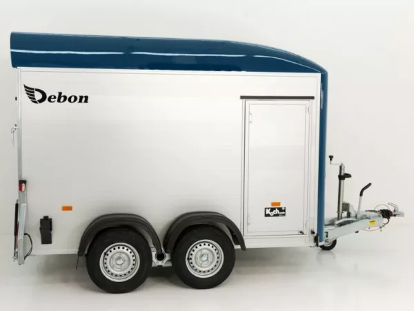 Debon Kofferanhänger Cargo  H:200cm 2,0t|Alu|Polybug|Tür|blau – Bild 3