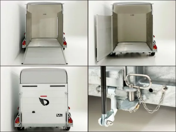 Debon Kofferanhänger Cargo  H:200cm 2,0t|Alu|Polybug|Tür|schwarz – Bild 10