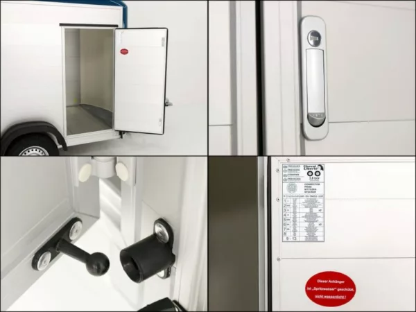 Debon Kofferanhänger Cargo  H:200cm 2,0t|Alu|Polybug|Tür|schwarz – Bild 12