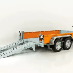 Vezeko Baumaschinenanhänger BA 3,5t|SB|Schwenk-Rampen|orange