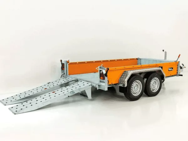 Vezeko Baumaschinenanhänger BA  3,5t|SB|Schwenk-Rampen|orange
