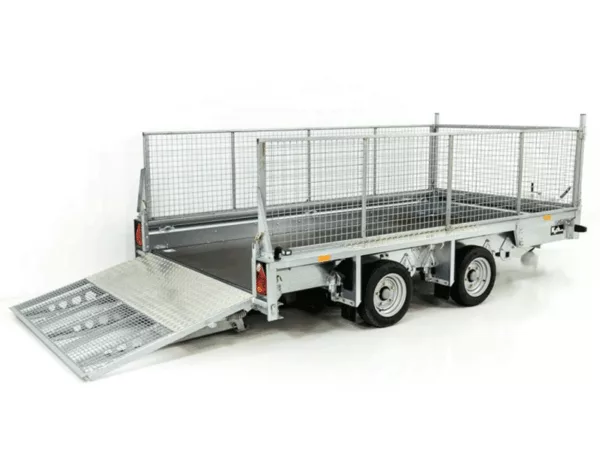 Ifor Williams Baumaschinenanhänger GX126 3,5t|Rampe|Gitteraufsatz