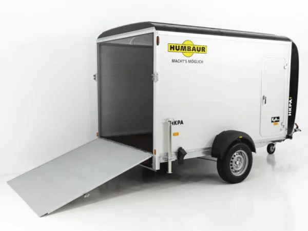 Humbaur Kofferanhänger HKPA  1,5t|Alu|Polybug|Seitentür|12 Zoll